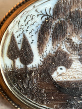 Load image into Gallery viewer, 19th c. Hair Mourning Scene Brooch