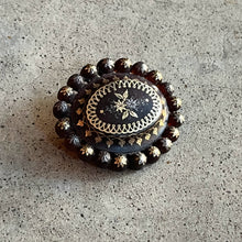 Load image into Gallery viewer, c. 1860s-1880s Pique Tortoise Shell Brooch