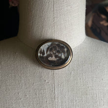 Load image into Gallery viewer, 19th c. Hair Mourning Scene Brooch