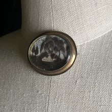 Load image into Gallery viewer, 19th c. Hair Mourning Scene Brooch