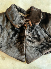 Load image into Gallery viewer, c. 1890s Faux Seal Plush Capelet