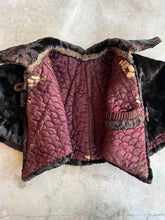 Load image into Gallery viewer, c. 1890s Faux Seal Plush Capelet