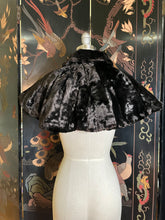 Load image into Gallery viewer, c. 1890s Faux Seal Plush Capelet