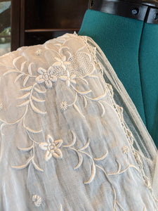 1910s Floral Whitework Dress