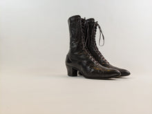 Load image into Gallery viewer, 1910s-1920s Black Lace Up Boots | Approx Sz 6-6.5