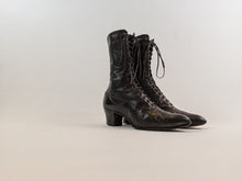 Load image into Gallery viewer, 1910s-1920s Black Lace Up Boots | Approx Sz 6-6.5