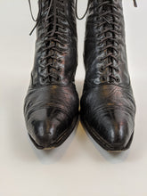 Load image into Gallery viewer, 1910s-1920s Black Lace Up Boots | Approx Sz 6-6.5