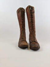 Load image into Gallery viewer, 1900s-1910s Tall Brown Lace Up Boots | Approx Sz 7.5