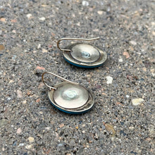 Load image into Gallery viewer, 19th c. Blue Enamel 14k Gold Hand Earrings