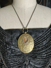 Load image into Gallery viewer, c. 1820s-1840s Large Pinchbeck Hair Pendant