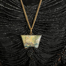 Load image into Gallery viewer, Mid-19th c. 14k Gold Enamel Locket with Hair