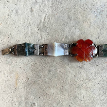 Load image into Gallery viewer, 19th c. Silver Scottish Agate Bracelet