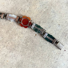 Load image into Gallery viewer, 19th c. Silver Scottish Agate Bracelet