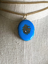 Load image into Gallery viewer, c. 1870s-1880s Blue Enamel Hand Locket