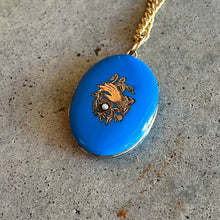 Load image into Gallery viewer, c. 1870s-1880s Blue Enamel Hand Locket