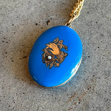Load image into Gallery viewer, c. 1870s-1880s Blue Enamel Hand Locket
