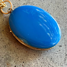 Load image into Gallery viewer, c. 1870s-1880s Blue Enamel Hand Locket
