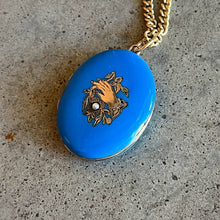 Load image into Gallery viewer, c. 1870s-1880s Blue Enamel Hand Locket