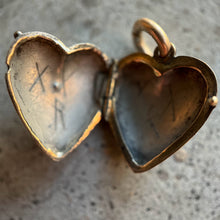 Load image into Gallery viewer, c. 1870s-1880s Blue Enamel Heart Locket