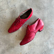 Load image into Gallery viewer, c. 1890s Red Leather Oxfords