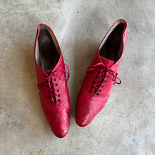 Load image into Gallery viewer, c. 1890s Red Leather Oxfords