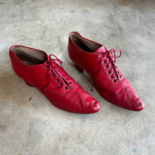 Load image into Gallery viewer, c. 1890s Red Leather Oxfords