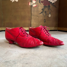 Load image into Gallery viewer, c. 1890s Red Leather Oxfords