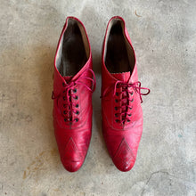 Load image into Gallery viewer, c. 1890s Red Leather Oxfords