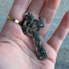 Load image into Gallery viewer, 19th c. Sterling Silver Scottish Granite Pendant