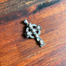 Load image into Gallery viewer, 19th c. Silver Cross + Pink Shells Pendant