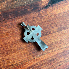 Load image into Gallery viewer, 19th c. Silver Cross + Pink Shells Pendant