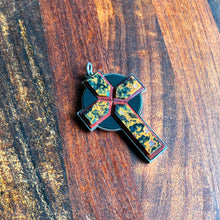 Load image into Gallery viewer, 19th c. Sterling Silver Jasper Cross Pendant