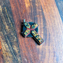 Load image into Gallery viewer, 19th c. Sterling Silver Jasper Cross Pendant