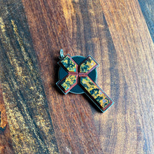 Load image into Gallery viewer, 19th c. Sterling Silver Jasper Cross Pendant