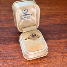Load image into Gallery viewer, 19th c. 10k Gold Garnet + Sed Pearl Ring