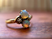 Load image into Gallery viewer, c. 1900s 14k Gold Opal + Seed Pearl Ring