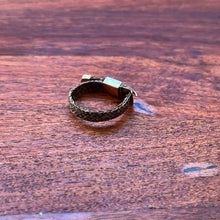 Load image into Gallery viewer, c. 1860s-1880s Woven Hair + 14k Buckle Ring
