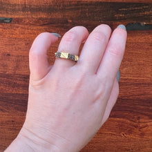 Load image into Gallery viewer, c. 1860s-1880s Woven Hair + 14k Buckle Ring