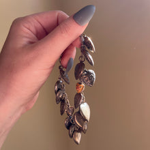 Load image into Gallery viewer, Sterling Silver Charm Bracelet with Edwardian + Victorian Puffy Hearts
