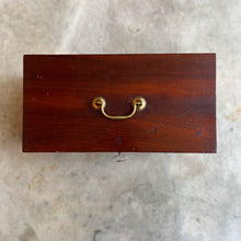 Load image into Gallery viewer, 1810s Wooden Jewelry Box with Mirror + Key