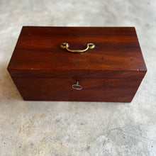 Load image into Gallery viewer, 1810s Wooden Jewelry Box with Mirror + Key