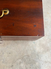 Load image into Gallery viewer, 1810s Wooden Jewelry Box with Mirror + Key