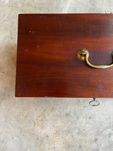 Load image into Gallery viewer, 1810s Wooden Jewelry Box with Mirror + Key