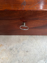 Load image into Gallery viewer, 1810s Wooden Jewelry Box with Mirror + Key