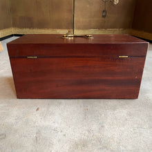 Load image into Gallery viewer, 1810s Wooden Jewelry Box with Mirror + Key