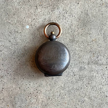 Load image into Gallery viewer, 1904 St. Louis Engraved Gunmetal Sovereign Case Fob