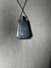Load image into Gallery viewer, Art Deco Silver Guilloche Enamel Perfume Bottle Necklace