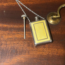 Load image into Gallery viewer, Art Deco Silver Guilloche Enamel Bottle Necklace