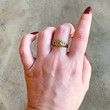 Load image into Gallery viewer, 1916 18k Gold Peridot + Diamond Ring