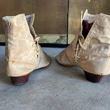Load image into Gallery viewer, c. 1840s-1860s Moire Silk Side Lacing Boots